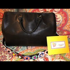Authentic Louis Vuitton Epi Noir Speedy 35